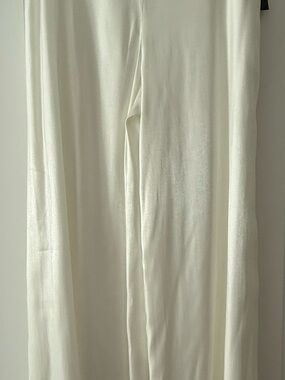 Cream Prelude, made in India Wide-Leg Pants size M NWT